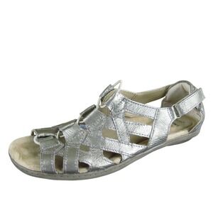 Earth Origins Women Platinum Gladiator Bronze Leather 8.5 Medium Used 2025